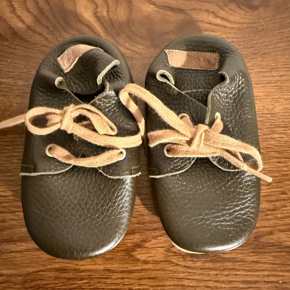 Ella Bonna Brown Leather Kids Walking Shoes